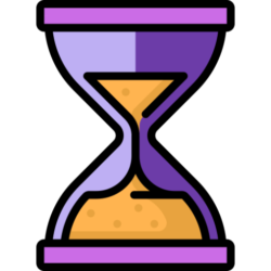 ícone de ampulheta que representa que o cliente tem pouco tempo restando